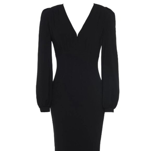 Rachel Dress in Black Stretch Crepe by Traci Lords 3X - Picture 6 of 7